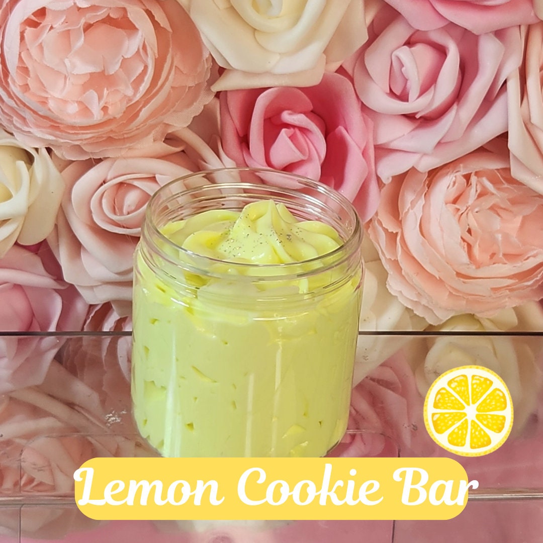 Lemon Cookie Bar Whipped Body Butter. Handmade Shea, Avocado & Mango Butter Body Frosting. All Natural Non Greasy Body Butter - Glamorous Beauty & Boutique