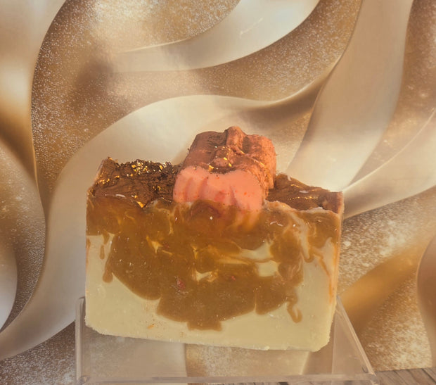 Pumpkin Cheesecake Organic Cold Process Swirl Soap. Handmade All Natural Handcrafted Soap. Cute Swirl Soap! Yoni Soap Bar
