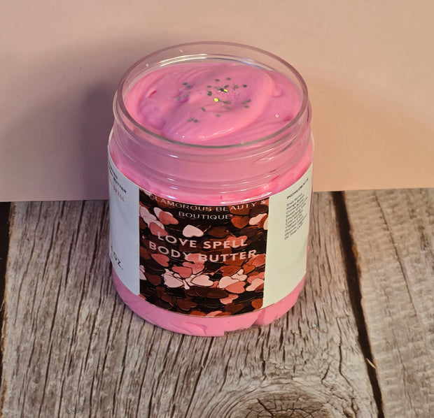 Love Spell Type Whipped Body Butter. Handmade Shea & Mango Butter Body Frosting. All Natural Non Greasy No Melt Body Butter