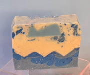 Silent Snowfall Organic Cold Process Swirl Soap. Handmade All Natural Soap Bar. Cute Swirl Soap! Moisturizing Yoni Soap