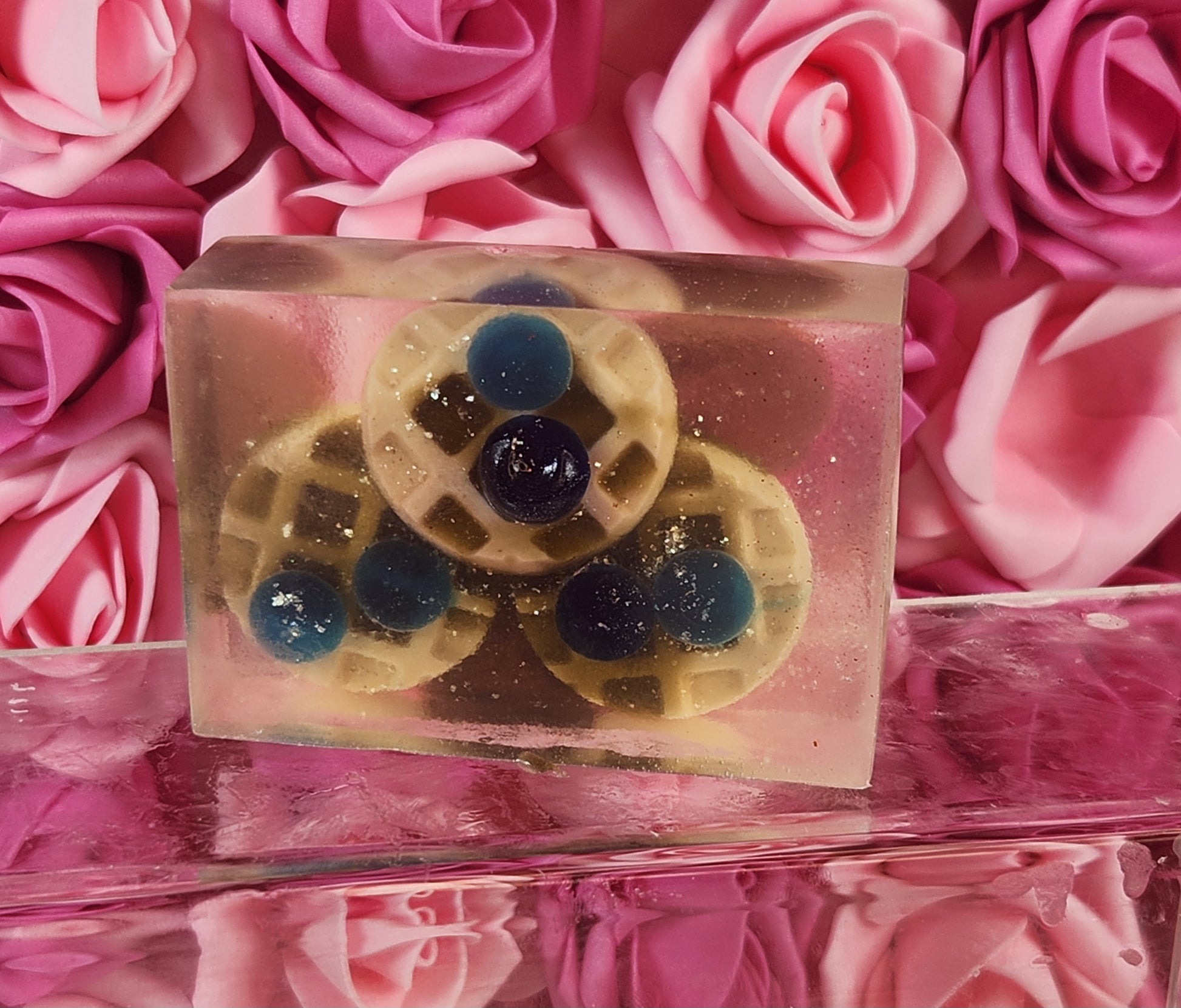 Blueberry Pecan Waffles BBW Type Blueberry Waffle Soap. All Natural Soap. Faux Food Soap Bar. Novelty Soap - Glamorous Beauty & Boutique