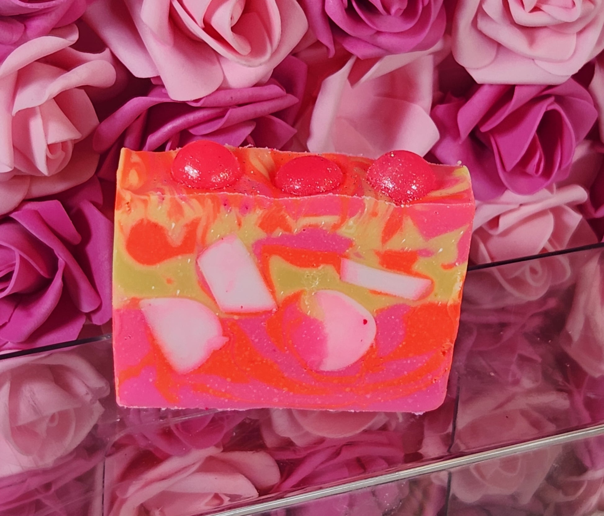 Rainbow Sherbet Organic Cold Process Swirl Soap. Handmade All Natural Handcrafted Soap. Cute Swirl Soap! Cute Soap Bar. Yoni Soap - Glamorous Beauty & Boutique