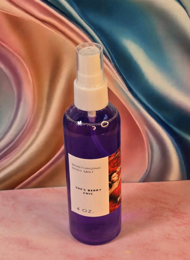 She's Berry Chic Body & Hair Spray. 4 oz Handmade Moisturizing Hair and Body Mist.  Alcohol Free! Room Freshener.