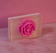 Rose Quartz Handmade All Natural Goat Milk & Shea Butter Soap.Makeup Brush Cleaner. Cute Handcrafted Soap