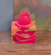 Pink Strawberry Organic Cold Process Swirl Soap. Handmade All Natural Handcrafted Soap. Cute Swirl Soap! Pink Soap Bar. Yoni Soap
