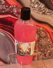 Parisian Pink Foaming All Natural Body Wash. Handmade Moisturizing Shower Gel. luxurious Cleanser