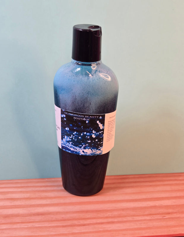 Coastal Rain Foaming All Natural Body Wash. 8 oz Handmade Moisturizing Shower Gel. Luxurious Cleanser - Glamorous Beauty & Boutique 