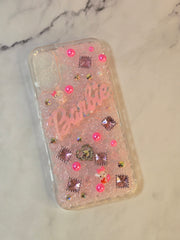 Pink Barbiecore & Hello Kitty Junk Phone Case for IPhone 16. Custom Phone Case (Rhinestones, Pearls). Glam Luxury Phone Case