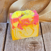 Lemon Cookie Bar Organic Cold Process Swirl Soap. Handmade All Natural Handcrafted Soap. Cute Swirl Soap! Yoni Soap Bar