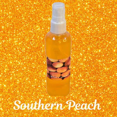 Southern Peach Body & Hair Spray. 4 oz Handmade Moisturizing Hair and Body Mist.  Alcohol Free! Room Freshener.