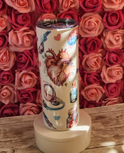 20 oz Nursing Tumbler. Pastel Nurse Stainless Steel Tumbler for Coffee Lovers! Skinny 20 oz Tumbler. Anatomy Tumber. Cardiac, Neuro RN