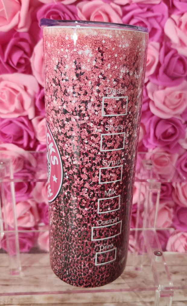 Starbucks Pink Glitter Glam 20 oz Stainless Steel Tumbler with Lid, Ideal for Coffee Lovers, Stylish Design, Hand Wash Only - Drinkware, Bottle - Glamorous Beauty & Boutique
