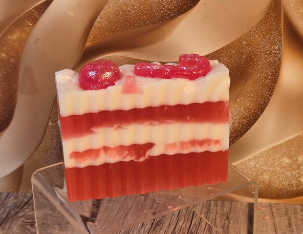 Candy Cane Handmade All Natural Goat Milk & Shea Butter Cereal Soap. Makeup Brush Cleaner. Cute Handcrafted Novelty Soap. Faux Food Soap.