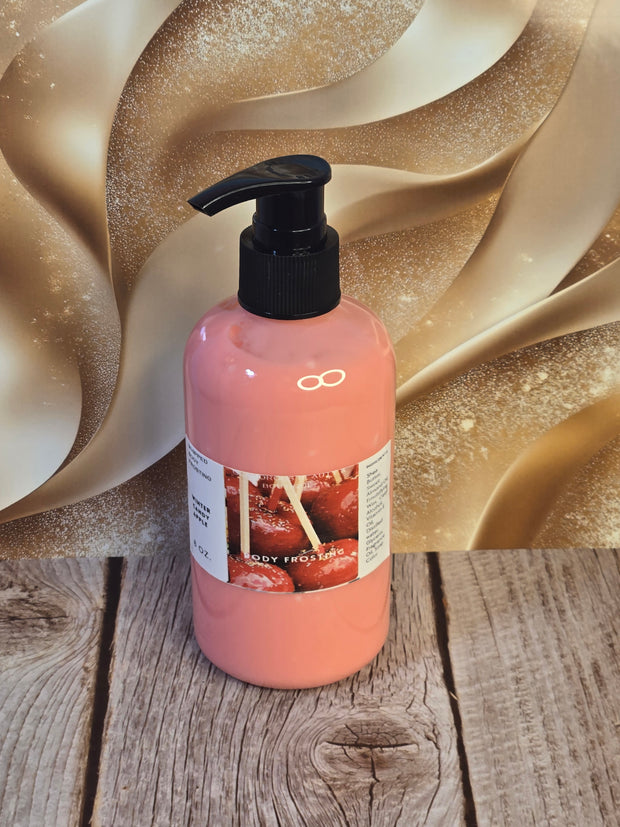 Winter Candy Apple Whipped Shea Butter Moisturizer. Handmade Shea Butter Body Frosting. All Natural Hand and Body Lotion 8 oz