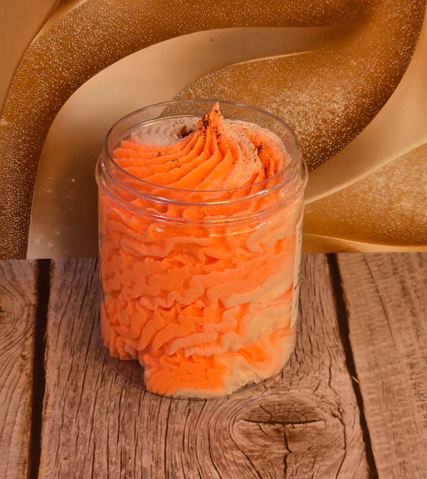 Vanilla Pumpkin Marshmallow Whipped Foaming Sugar Scrub. Exfoliating Body Wash & Scrub. All Natural Shea Butter Whipped Soap and Shaving Cream.