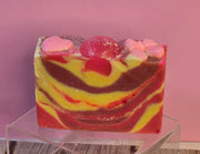 Pink Stilettos Organic Cold Process Swirl Soap with Frosting. Handmade All Natural Handcrafted Soap. Cute Swirl Soap! Pink Soap Bar. Yoni Soap