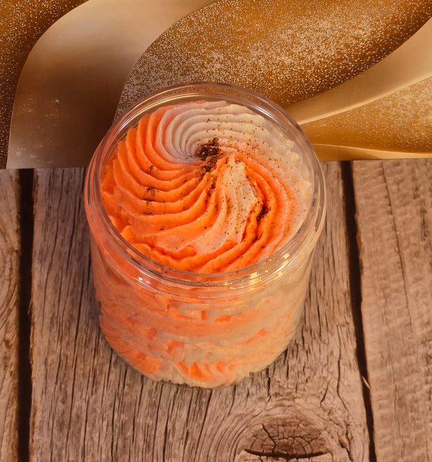 Vanilla Pumpkin Marshmallow Whipped Foaming Sugar Scrub. Exfoliating Body Wash & Scrub. All Natural Shea Butter Whipped Soap and Shaving Cream.