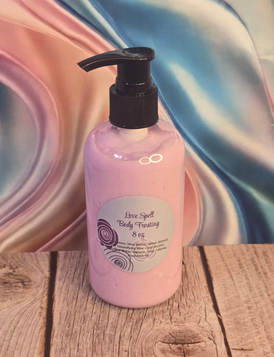 Love Spell Type Whipped Shea Butter Moisturizer. Handmade Shea Butter Body Frosting. All Natural Hand and Body Lotion 8 oz