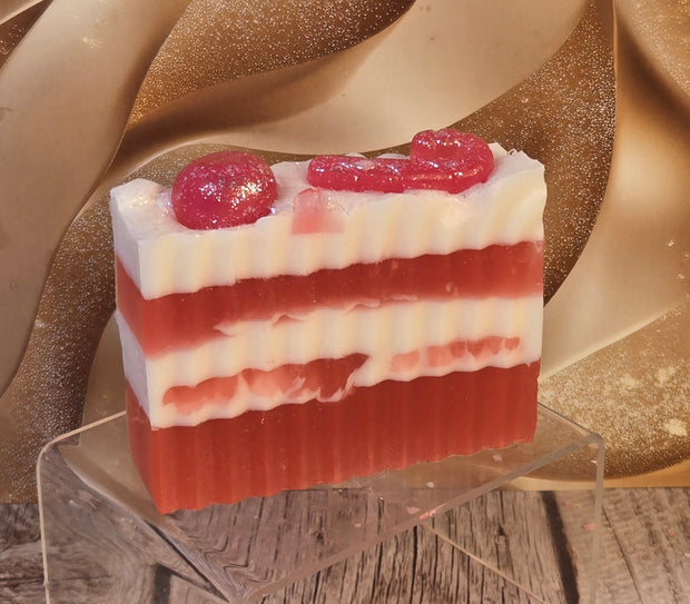 Candy Cane Handmade All Natural Goat Milk & Shea Butter Cereal Soap. Makeup Brush Cleaner. Cute Handcrafted Novelty Soap. Faux Food Soap.