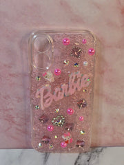 Pink Barbiecore & Hello Kitty Junk Phone Case for IPhone 16. Custom Phone Case (Rhinestones, Pearls). Glam Luxury Phone Case