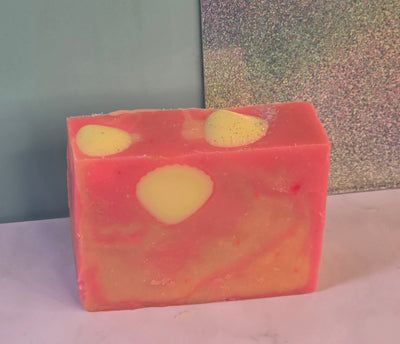Peach Peony & Pearl Organic Cold Process Swirl Soap. Handmade All Natural Handcrafted Soap. Cute Swirl Soap! Pink Soap Bar. Yoni Soap
