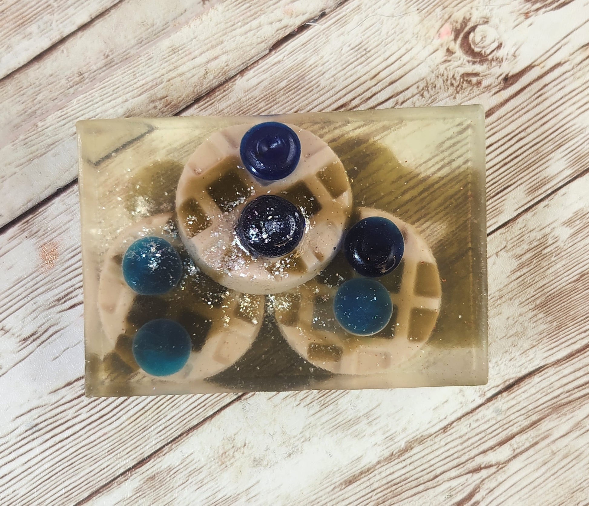 Blueberry Pecan Waffles BBW Type Blueberry Waffle Soap. All Natural Soap. Faux Food Soap Bar. Novelty Soap - Glamorous Beauty & Boutique