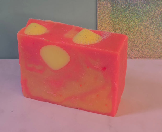Peach Peony & Pearl Organic Cold Process Swirl Soap. Handmade All Natural Handcrafted Soap. Cute Swirl Soap! Pink Soap Bar. Yoni Soap