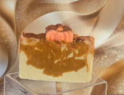 Pumpkin Cheesecake Organic Cold Process Swirl Soap. Handmade All Natural Handcrafted Soap. Cute Swirl Soap! Yoni Soap Bar