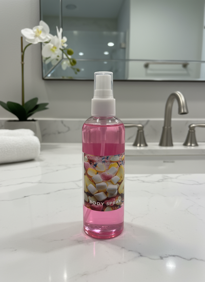 Sugar Rush Body & Hair Spray. 4 oz Handmade Moisturizing Hair and Body Mist.  Alcohol Free! Room Freshener.
