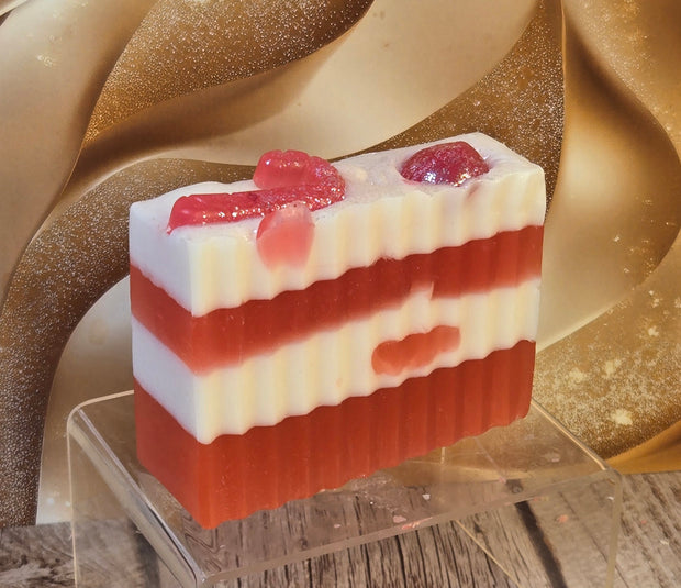 Candy Cane Handmade All Natural Goat Milk & Shea Butter Cereal Soap. Makeup Brush Cleaner. Cute Handcrafted Novelty Soap. Faux Food Soap.