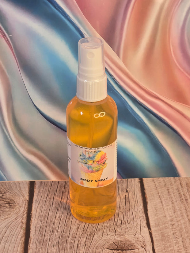Rainbow Sherbet Body & Hair Spray. 4 oz Handmade Moisturizing Hair and Body Mist.  Alcohol Free! Room Freshener.
