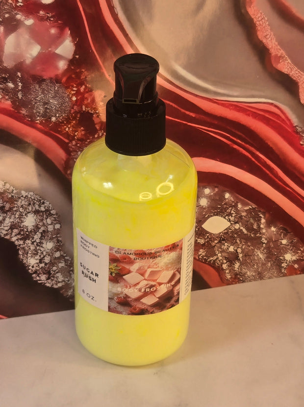 Sugar Rush Whipped Cocoa Butter Moisturizer. Handmade Cocoa Butter Body Frosting. All Natural Hand and Body Lotion 8 oz
