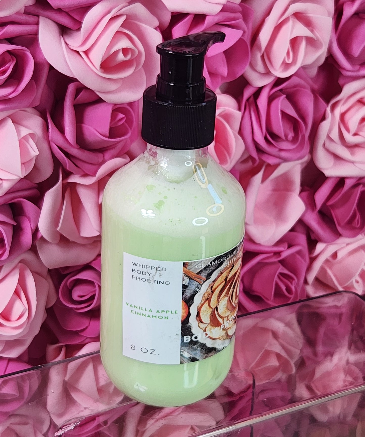 Vanilla Apple Cinnamon Whipped Shea Butter Moisturizer. Handmade Shea Butter Body Frosting. All Natural Hand and Body Lotion 8 oz - Glamorous Beauty & Boutique