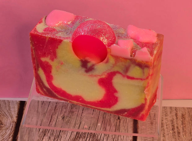 Pink Stilettos Organic Cold Process Swirl Soap with Frosting. Handmade All Natural Handcrafted Soap. Cute Swirl Soap! Pink Soap Bar. Yoni Soap