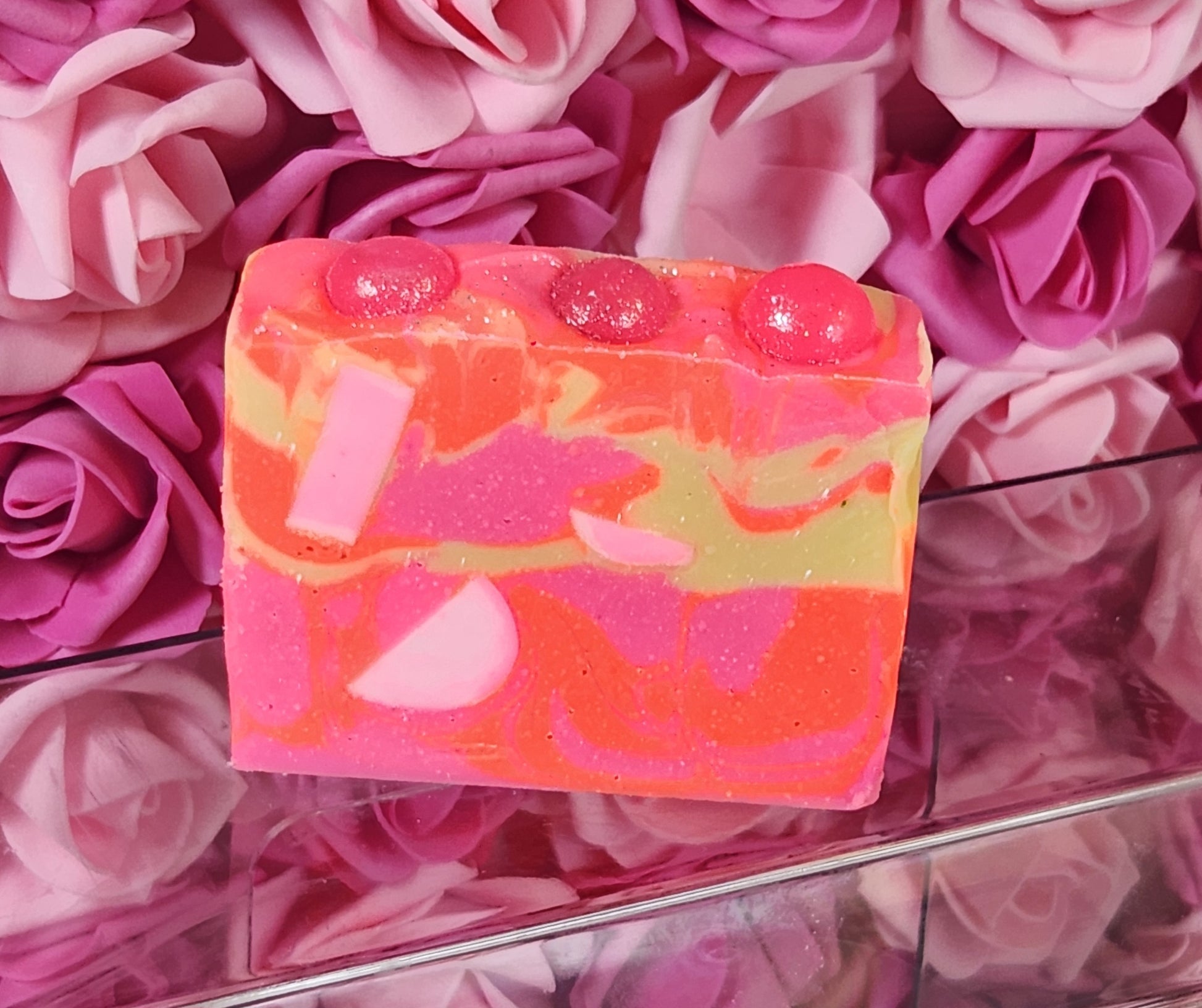 Rainbow Sherbet Organic Cold Process Swirl Soap. Handmade All Natural Handcrafted Soap. Cute Swirl Soap! Cute Soap Bar. Yoni Soap - Glamorous Beauty & Boutique