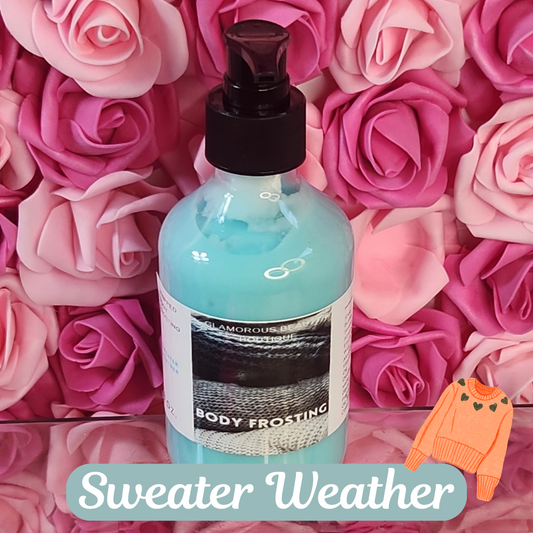 Sweater Weather BBW Type Whipped Shea Butter Moisturizer. Handmade Shea Butter Body Frosting. All Natural Hand and Body Lotion 8 oz - Glamorous Beauty & Boutique