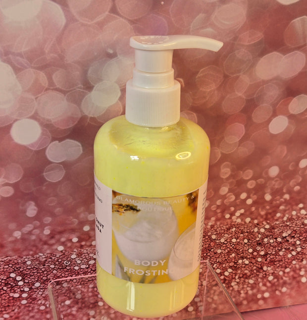 Coconut Colada Whipped Shea Butter Moisturizer. Handmade Shea Butter Body Frosting. All Natural Hand and Body Lotion 8 oz