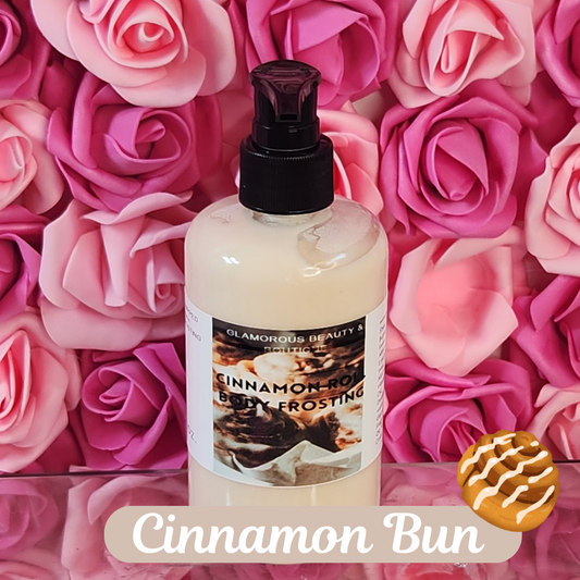 Cinnamon Bun Whipped Shea Butter Moisturizer. Handmade Shea Butter Body Frosting. All Natural Hand and Body Lotion 8 oz - Glamorous Beauty & Boutique