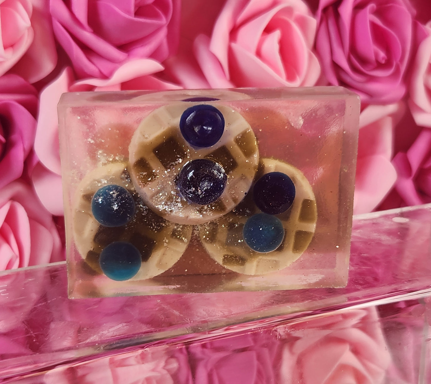 Blueberry Pecan Waffles BBW Type Blueberry Waffle Soap. All Natural Soap. Faux Food Soap Bar. Novelty Soap - Glamorous Beauty & Boutique