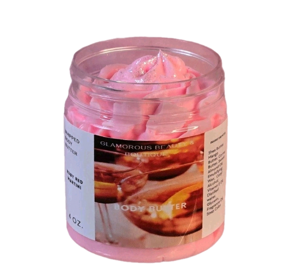 Aloha Paradise Whipped Body Butter. Handmade Shea, Cocoa and Mango Butter Body Frosting. All Natural Non Greasy No Melt Body Butter