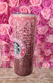 Starbucks Pink Glitter Glam 20 oz Stainless Steel Tumbler with Lid, Ideal for Coffee Lovers, Stylish Design, Hand Wash Only - Drinkware, Bottle - Glamorous Beauty & Boutique