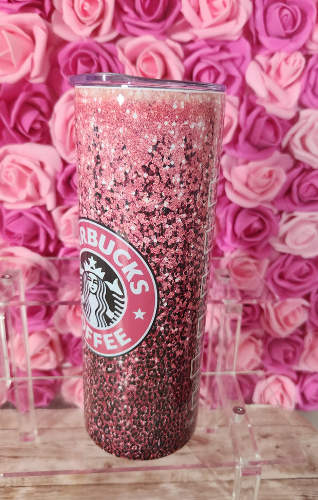 Starbucks Pink Glitter Glam 20 oz Stainless Steel Tumbler with Lid, Ideal for Coffee Lovers, Stylish Design, Hand Wash Only - Drinkware, Bottle - Glamorous Beauty & Boutique