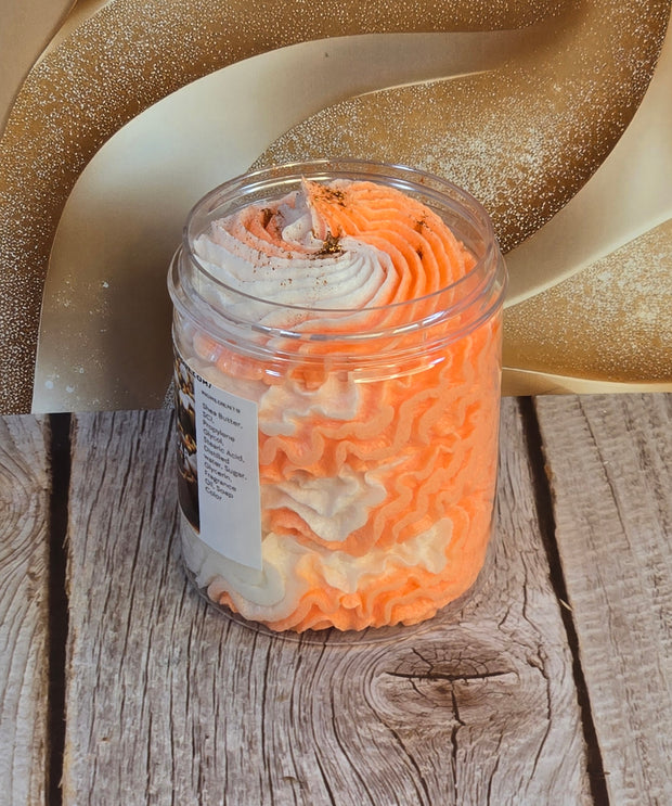 Vanilla Pumpkin Marshmallow Whipped Foaming Sugar Scrub. Exfoliating Body Wash & Scrub. All Natural Shea Butter Whipped Soap and Shaving Cream.