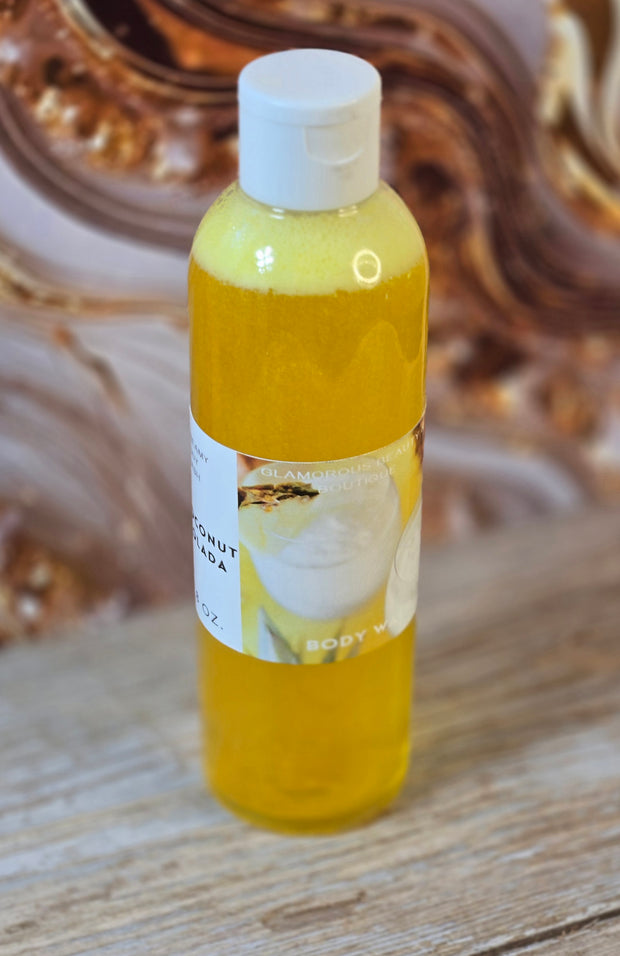 Coconut Colada Foaming All Natural Body Wash. 4 oz or 8 oz Handmade Moisturizing Shower Gel. Luxurious Cleanser - Glamorous Beauty & Boutique 