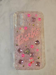 Pink Barbiecore & Hello Kitty Junk Phone Case for IPhone 16. Custom Phone Case (Rhinestones, Pearls). Glam Luxury Phone Case