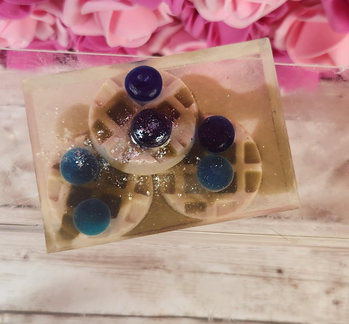 Blueberry Pecan Waffles BBW Type Blueberry Waffle Soap. All Natural Soap. Faux Food Soap Bar. Novelty Soap - Glamorous Beauty & Boutique