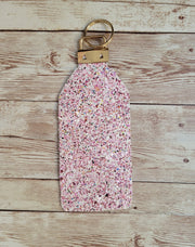 Faux Leather Chapstick and Lipstick Holder for Keychain. Glam Keychain Accessories Lipstick Holder Keychain