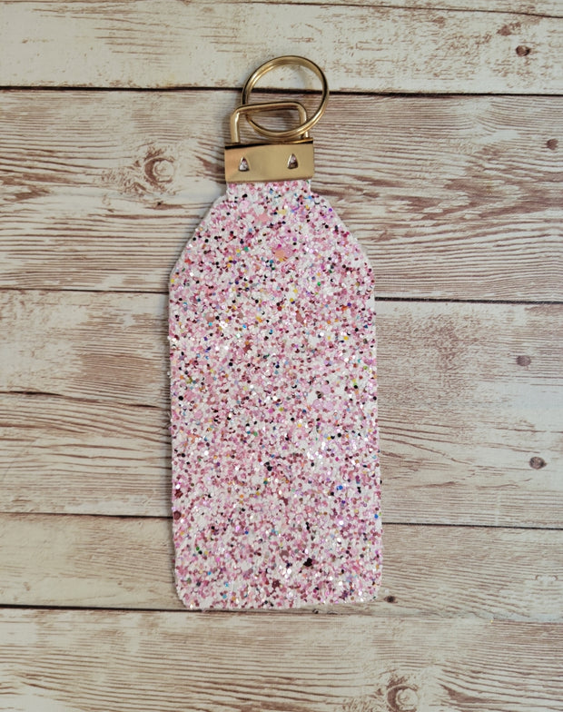 Faux Leather Chapstick and Lipstick Holder for Keychain. Glam Keychain Accessories Lipstick Holder Keychain