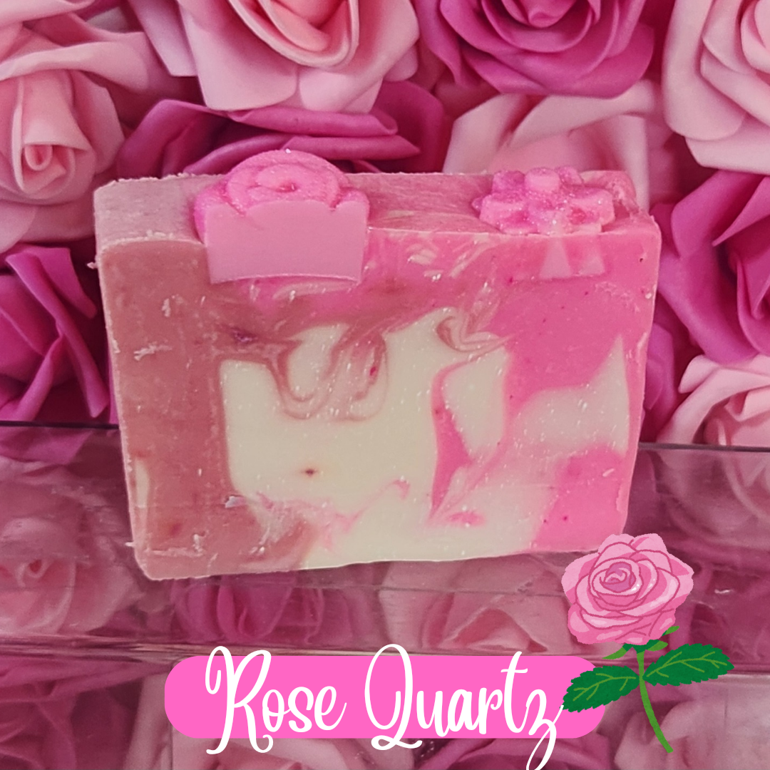 Rose Quartz Organic Cold Process Swirl Soap. Handmade All Natural Handcrafted Soap. Cute Swirl Soap! Fall/Winter Soap Bar. Yoni Soap - Glamorous Beauty & Boutique