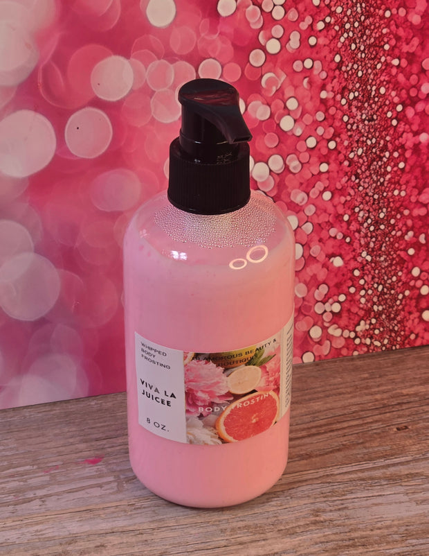 Viva La Juicee Whipped Shea Butter Moisturizer. Handmade Shea Butter Body Frosting. All Natural Hand and Body Lotion 8 oz